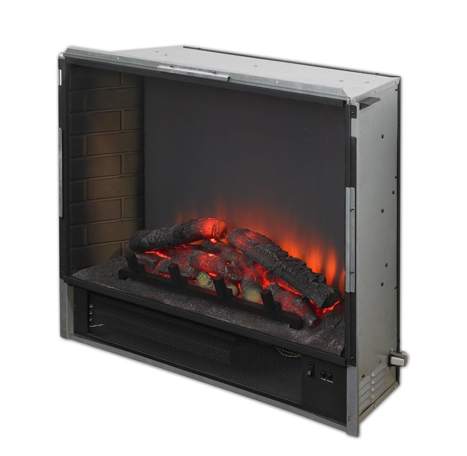GreatCo Gallery Series Built-in Electric Fireplace with Louvered Front, 34-Inch N2