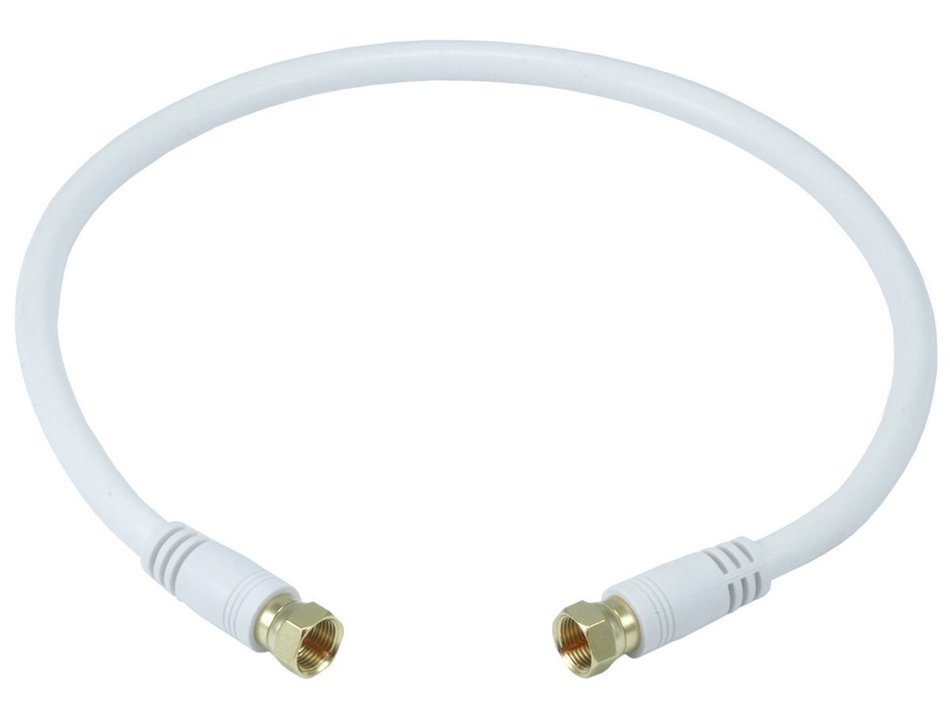 Monoprice 105360 75 Ohm Quad Shielded CL2 F-Type Coaxial RF Cable N2
