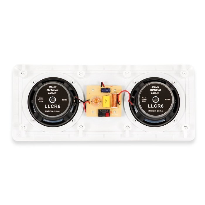 Blue Octave LLCR6 In Wall 3 Way Speaker Dual 6.5" Home Theater Surround 4 Speaker Set