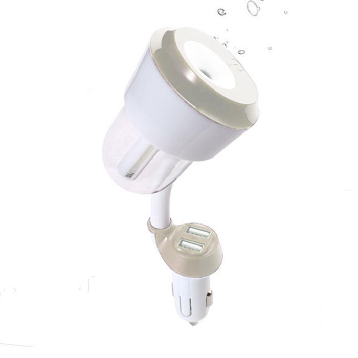 Leewa Car Humidifier Air Purifier Freshener Travel Car Portable With USB Interface (Beige) N7