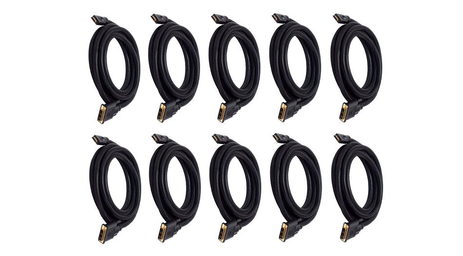 Monoprice 102285 15' 24AWG CL2 High Speed HDMI to DVI Adapter Cable with Net Jacket, Black N11