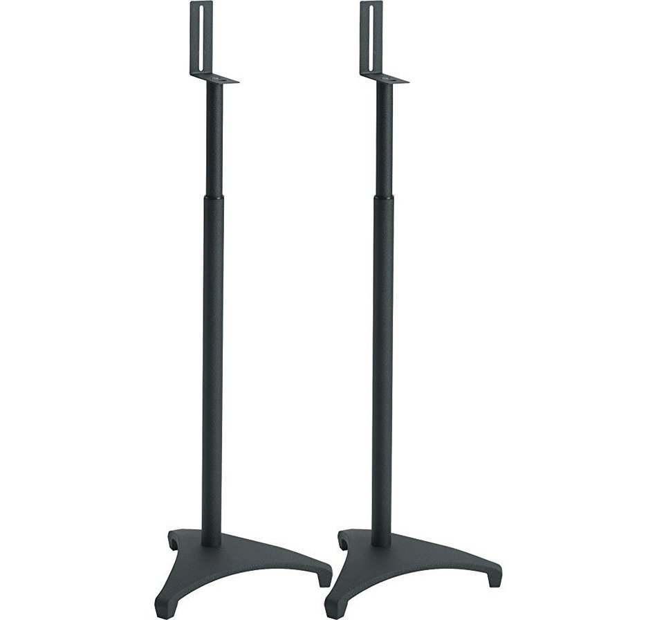 Sanus Systems EF-SATB Euro Foundations Adjustable Satellite Speaker Stands, Black (Pair) N2