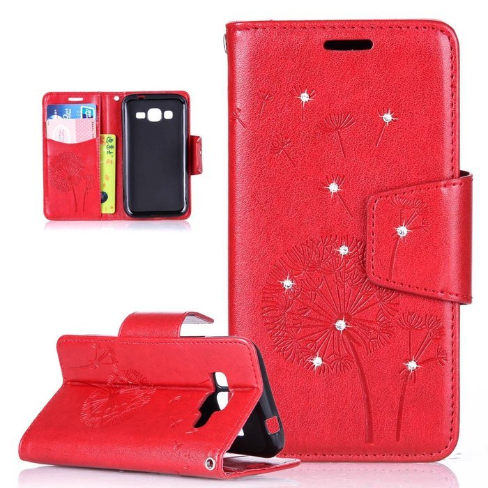 Galaxy Core Prime Case,ikasus Glitter Diamond Embossing Flowers Lily Butterfly PU Leather Flip Wallet Pouch Stand... N39