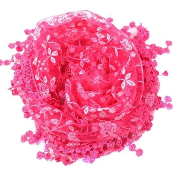 Lady Women's Floral Print Lace Sheer Tassel Mantilla Scarf Shawl Wrap Vogue N3