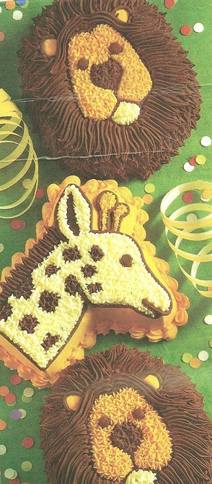 Wilton Cake Pan: Mini Jungle Animals Treats - Lions/Giraffes (2105-2096, 1995)