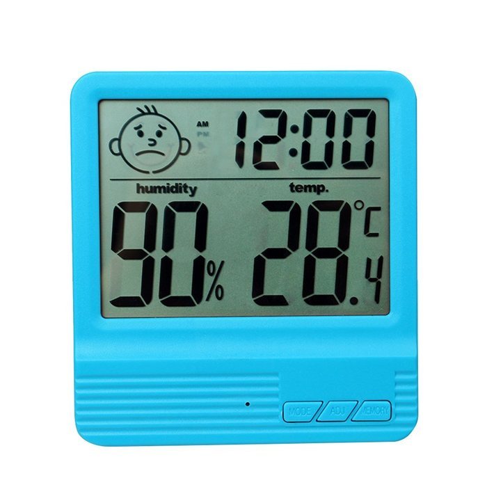 White Home/Office/ Car/Hospital/Factory/Baby's Room Standing/Hanging Temperature Humidity Measurement with Clock N3
