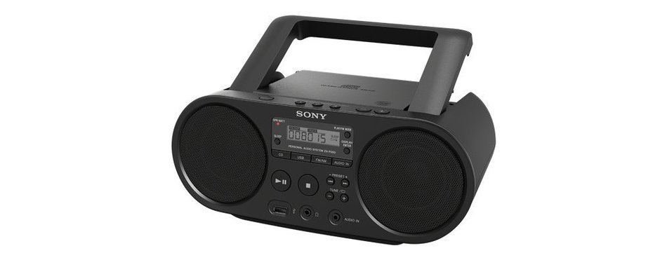 Sony Portable Full Range Stereo Boombox Sound System with MP3 CD Player, AM/FM Radio, 30 Presets, USB Input, Headphone... N5