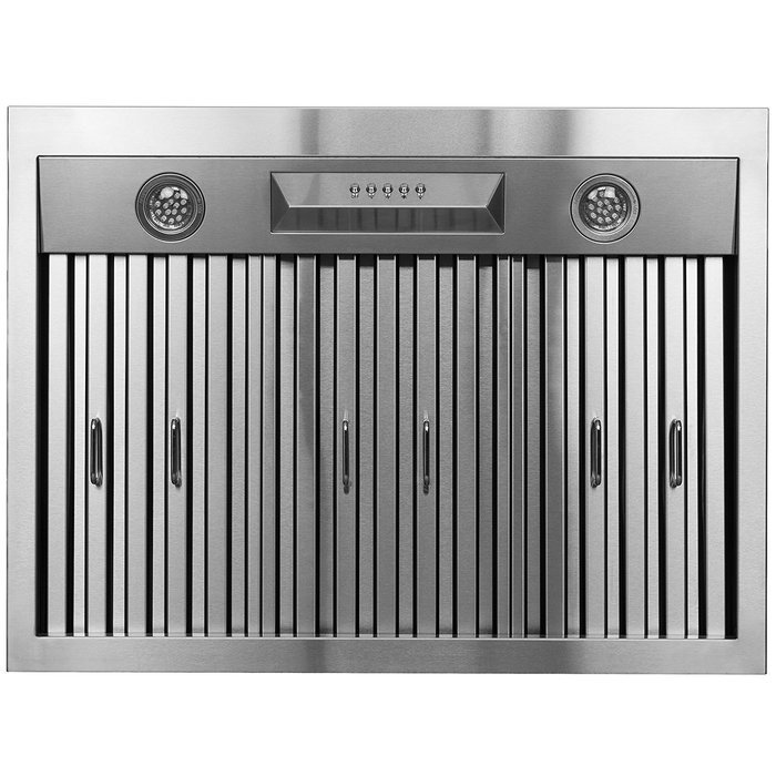Perfetto Kitchen and Bath 30" Under Cabinet Stainless Steel Push Button Control Kitchen Cooking Fan Range Hood N3