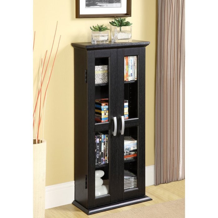 WE Furniture 41" Media Storage Cabinet, Espresso N5