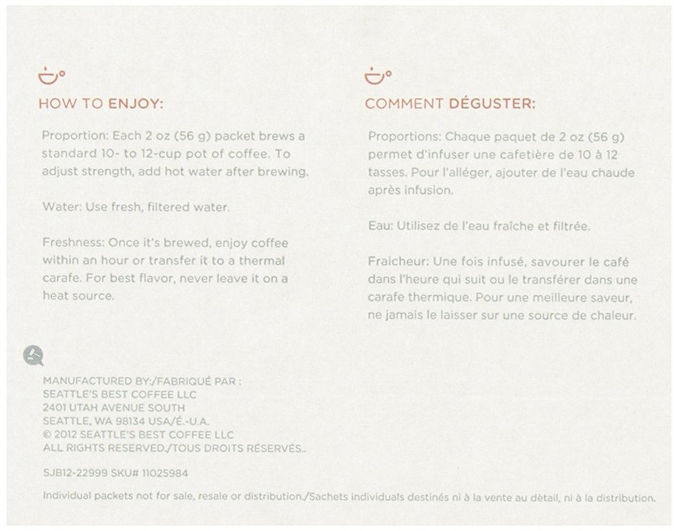 Seattle's Best Coffee SEA11008556 Level 2 Breakfast Blend Ground Coffee (Pack of 18) N6