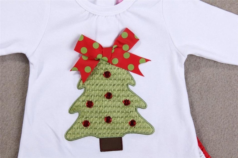 Clothes Set ,BeautyVan 1Set Kids Toddler Girls Christmas Trees T-shirt Tops+Pants Outfits Clothes (4T, White)