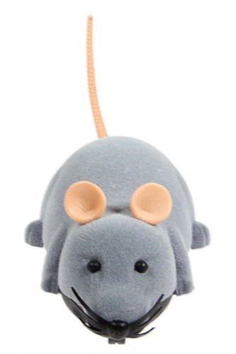 Electronic Remote Control Mouse Toy for Trick/Playing with Cat Gray N2