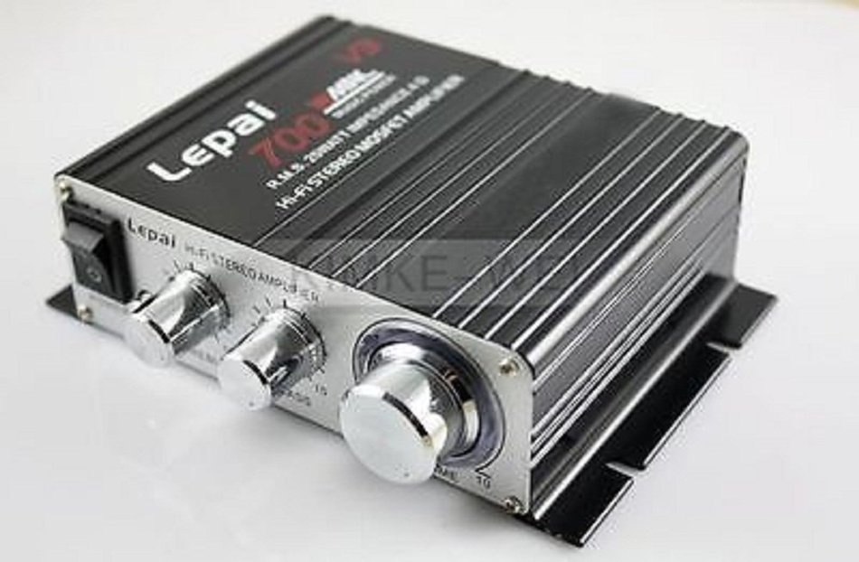 700W 12V Mini Hi-Fi Stereo Digital Amplifier mp3 iPod home + Power + audio cable N2