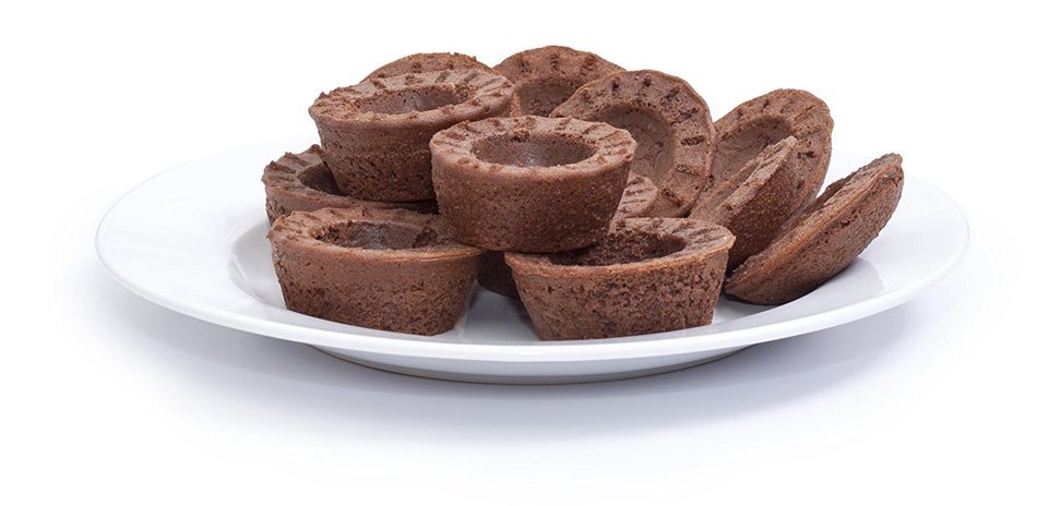 Mrs. Fields Bakeware Bake N Stuff Cupcake Pan Makes 6 Candy Filled Cupcakes, Black