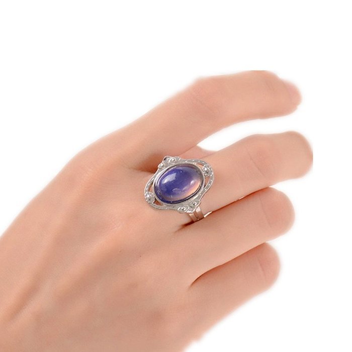 1 Pc New Mood Ring Changing Color Fashion Magic Adjustable Temperature Control N5