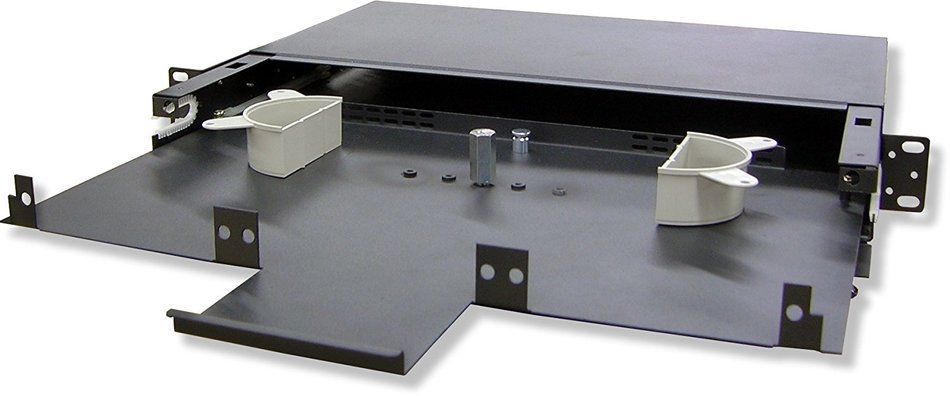 Lynn Electronics 1U Fiber Optic Rackmount Enclosure Panel, holds 3 LGX footprint panels or modules for a maximum... N4