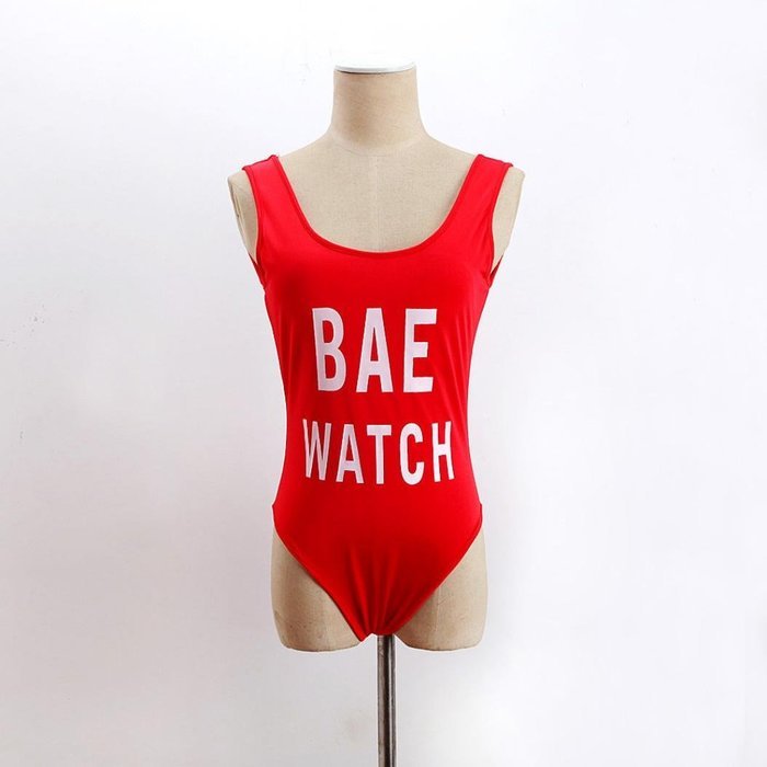 HOT Sale!Canserin Women Sexy Backless "BAE WATCH" Bodysuit Beachwear(with 2 Chest pads) N18