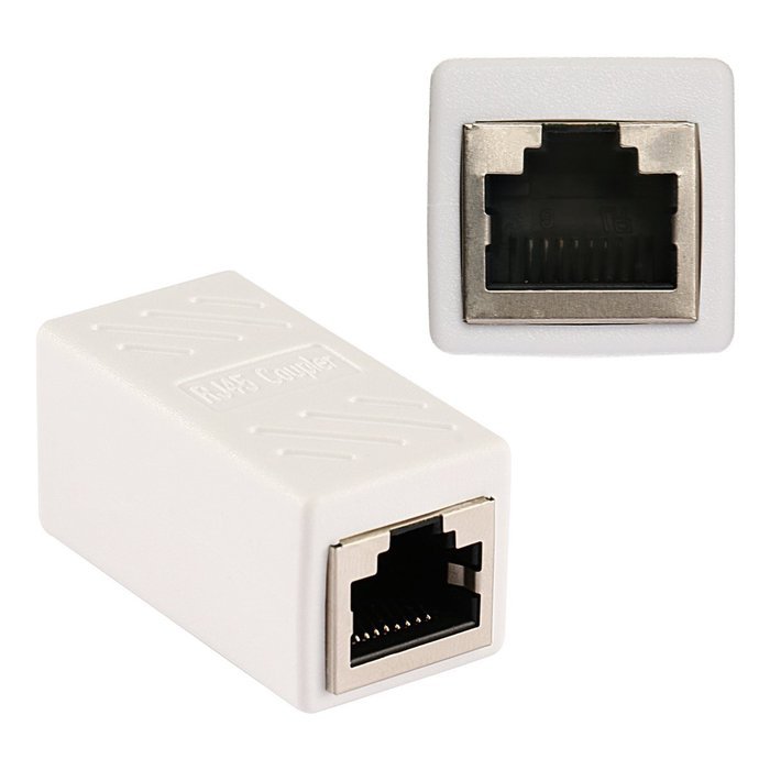Jadaol&reg; Ethernet Cable In-line Shielded RJ45 Coupler, Female to Female - 5 Pack Black N11