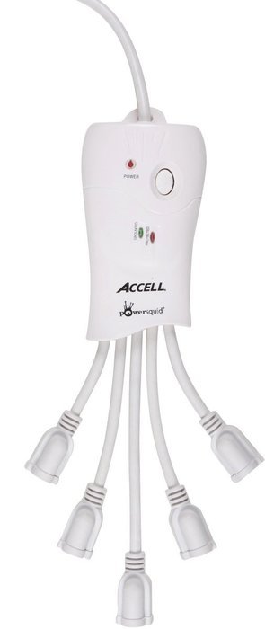 Accell D080B-009K, PowerSquid 5-Outlet Surge Protector with Power Conditioner - 600 Joules, 6-Foot (1.8-Meter)... N2