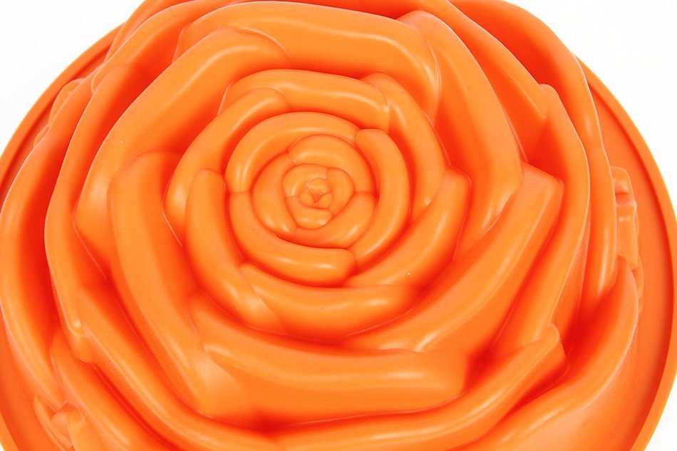 FreshGadegtz Silicon Baking pan rose - 24 cm &Oslash; - Silicon baking dish - Cake tin Rose mould - Cake baking mould...