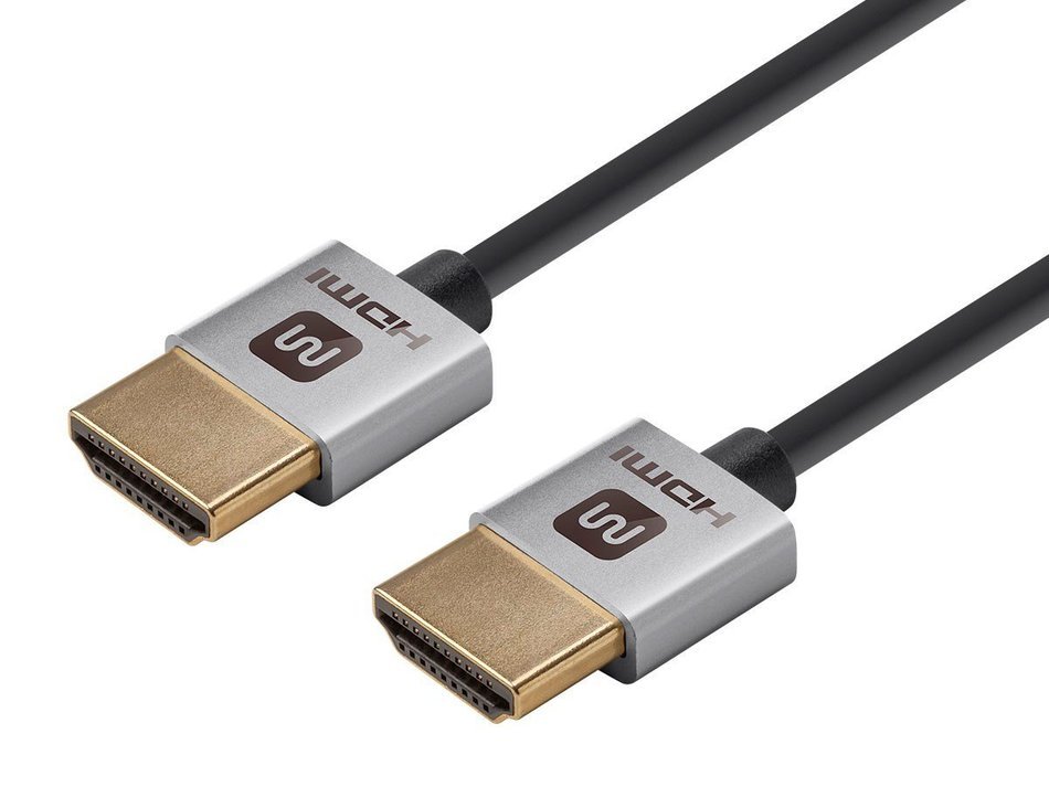 Monoprice 113585 Ultra Slim Series High Speed HDMI Cable, Silver N3