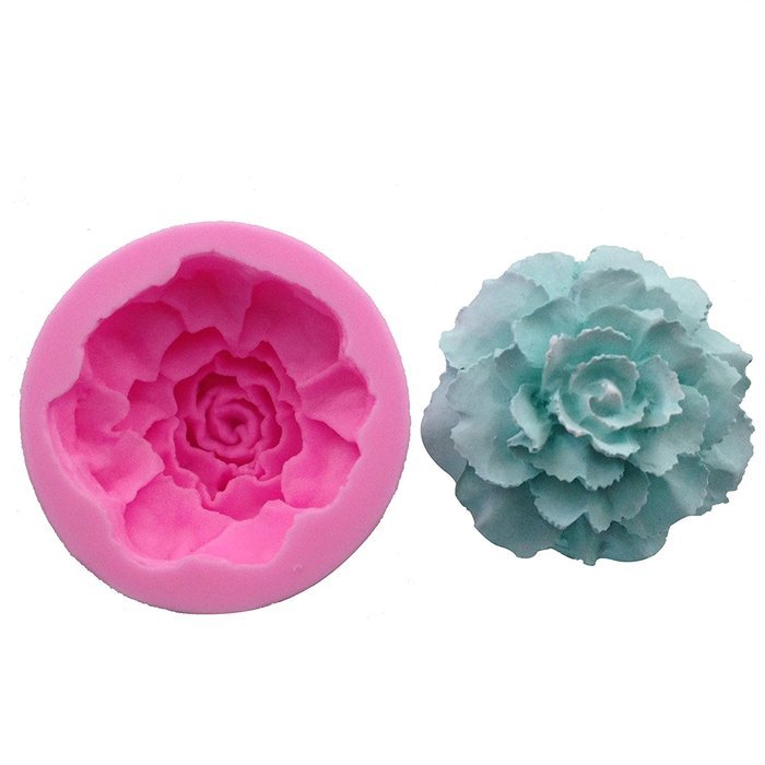 WYD Carnation Flower Shape Silicone Fondant Mold,Handmade Soap Mold,Cake Mold Decorating,Candle Mold