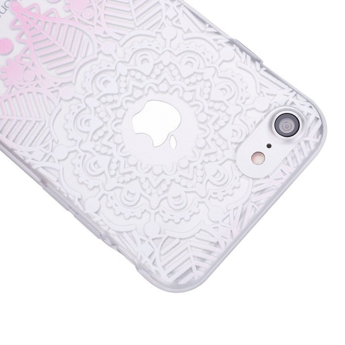 iPhone 7 Case, PHEZEN Henna Mandala Floral Design [Scratch Resistant] Clear TPU Bumper Case Soft Rubber Gel Silicone... N63
