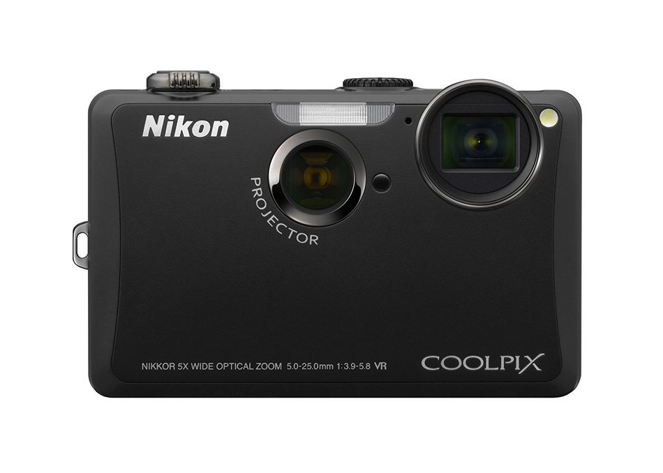 Nikon Coolpix S1100pj 14 MP Digital Camera with 5x Wide Angle Optical Vibration Reduction (VR) Zoom and 3-Inch... N6