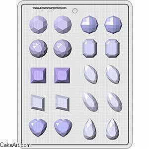 Cake Art - 1-1/4" Gems Assortment Mold