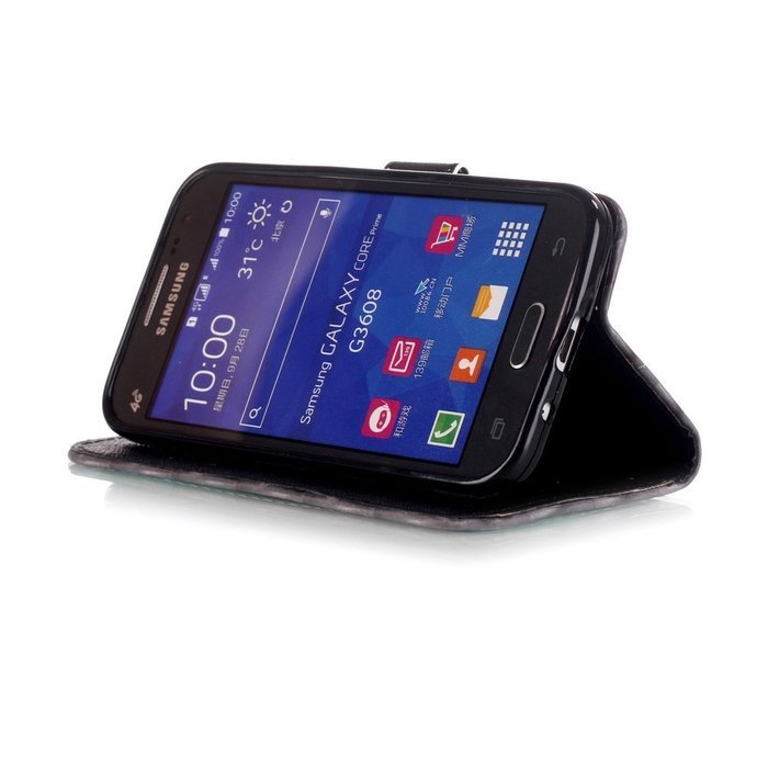 Samsung Galaxy Core Prime Case,Yaheeda [3D Colored Drawing] [Flip Fit] Premium PU Leather Card-Slots Cash-Slots... N52