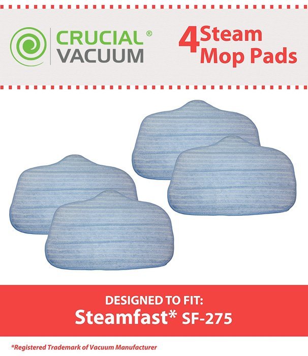 4 Steamfast Washable Microfiber Steam Cleaner Pads Fits Steamfast SteamMax SF-275/SF-370, Replaces Steamfast Steam... N2