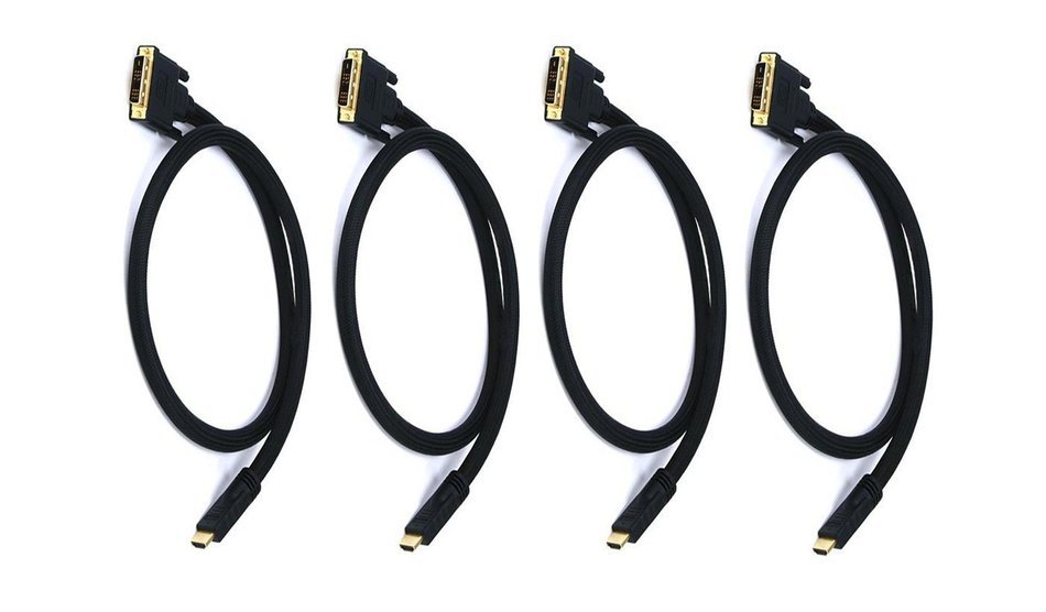 Monoprice 102285 15' 24AWG CL2 High Speed HDMI to DVI Adapter Cable with Net Jacket, Black N13