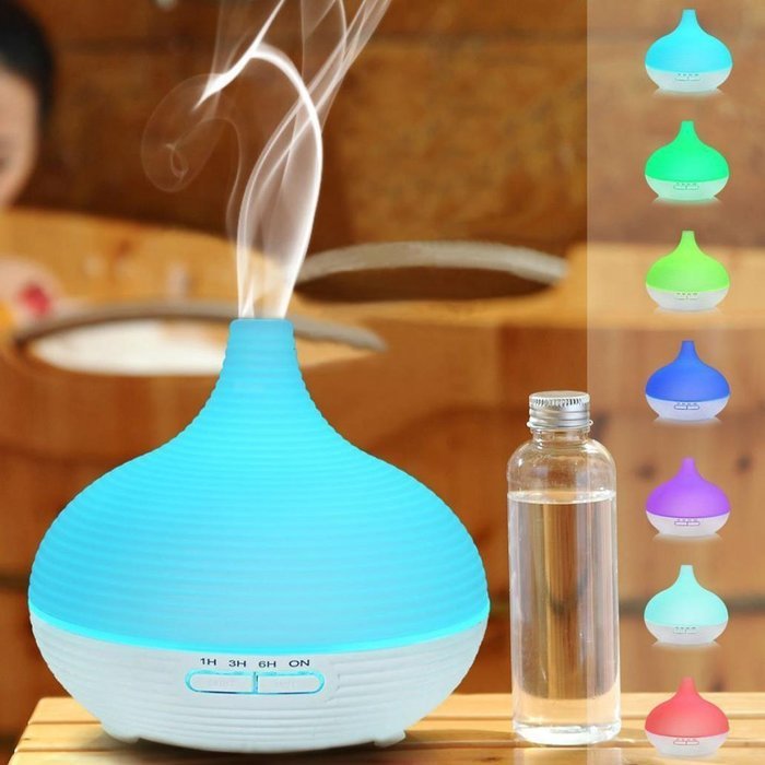 Putars 300ML Whisper Quiet Cool Mist Humidifier Ultrasonic Aroma Essential Oil Diffuser with Auto Shut-off for... N9