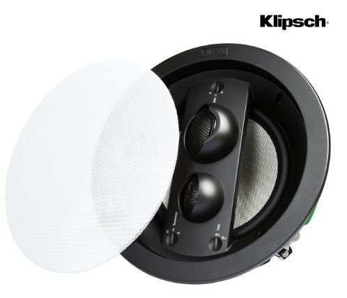 Klipsch Professional Series PRO-4803-C 80W 3-Way In-Ceiling Home Audio Speaker - Each (White)