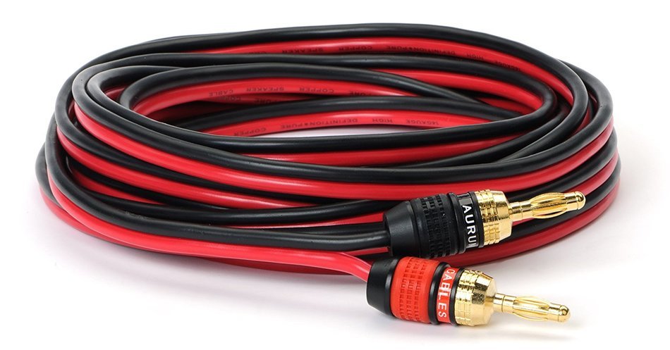 Aurum Cables 14 Gauge Speaker Wire with Pro Series Banana Plugs - 6 feet N3