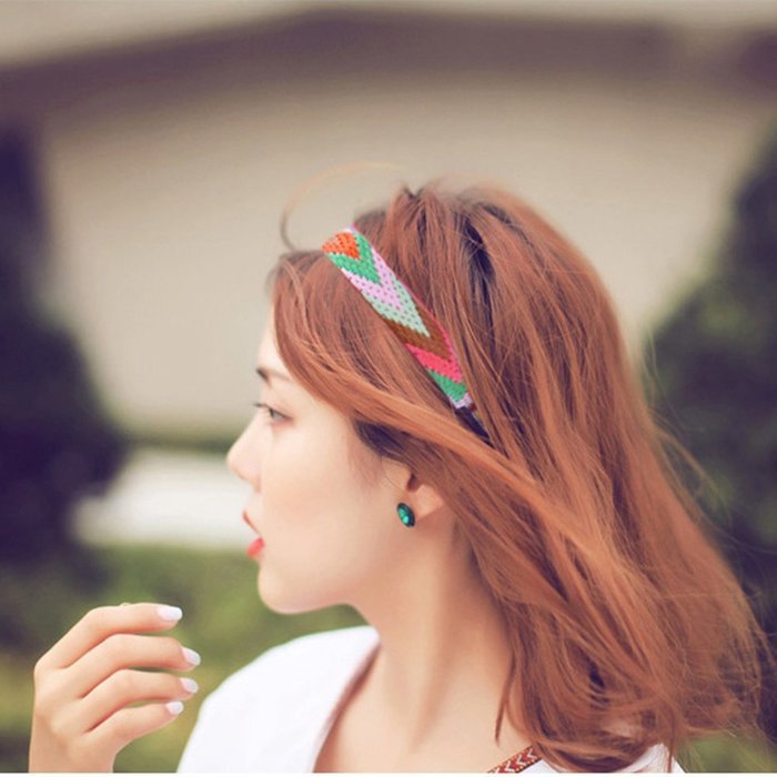 Yaheeda 5pcs Women Hair Band,Classic Bohemian Style Elastic Headband for Women and Girls N7