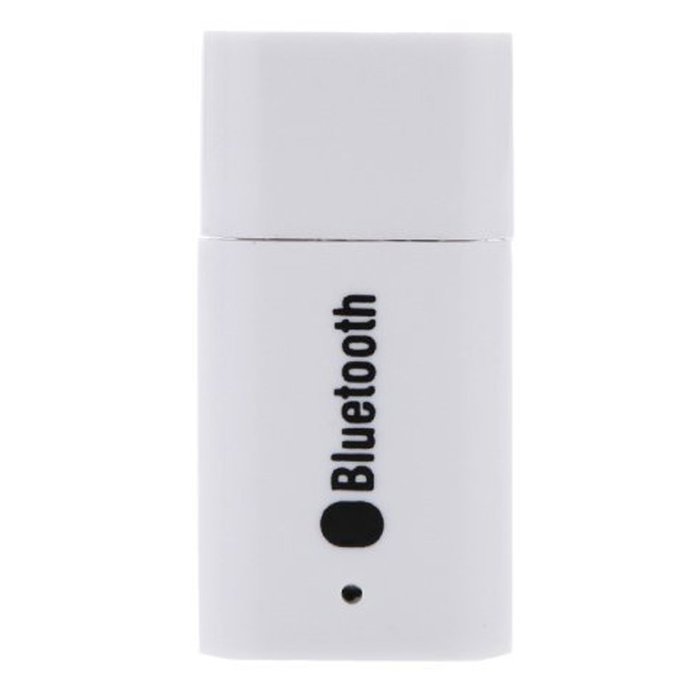 SODIAL(R) 3.5mm Stereo USB Bluetooth Wireless Audio Music Receiver Adapter White N5