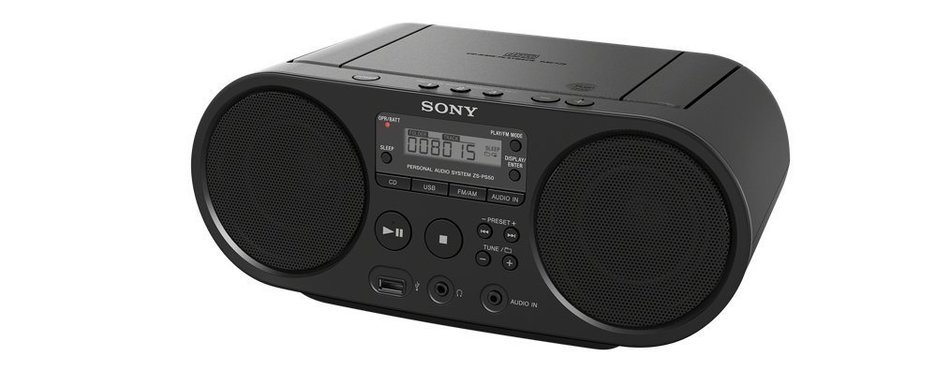 Sony Portable Full Range Stereo Boombox Sound System with MP3 CD Player, AM/FM Radio, 30 Presets, USB Input, Headphone... N7