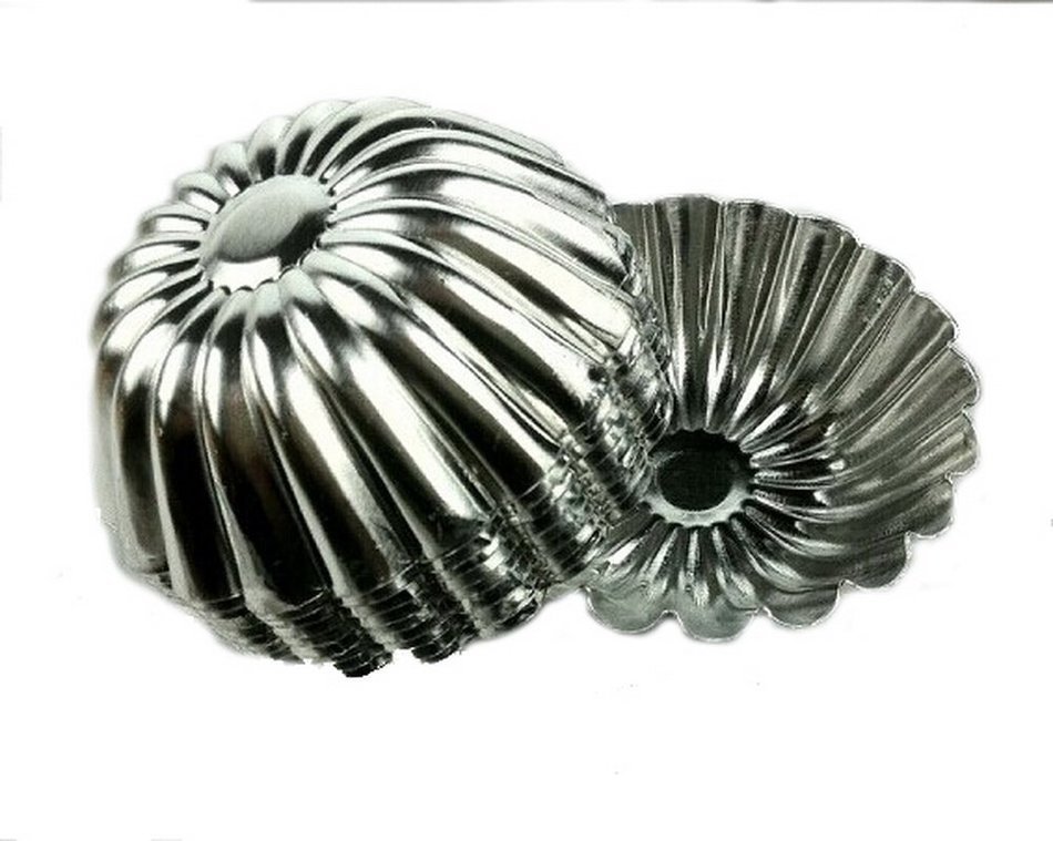 Dealglad 20pcs Aluminum Chrysanthemum Egg Tart Cupcake Cake Cookie Mold Lined Pudding Mould Tin Baking Tool