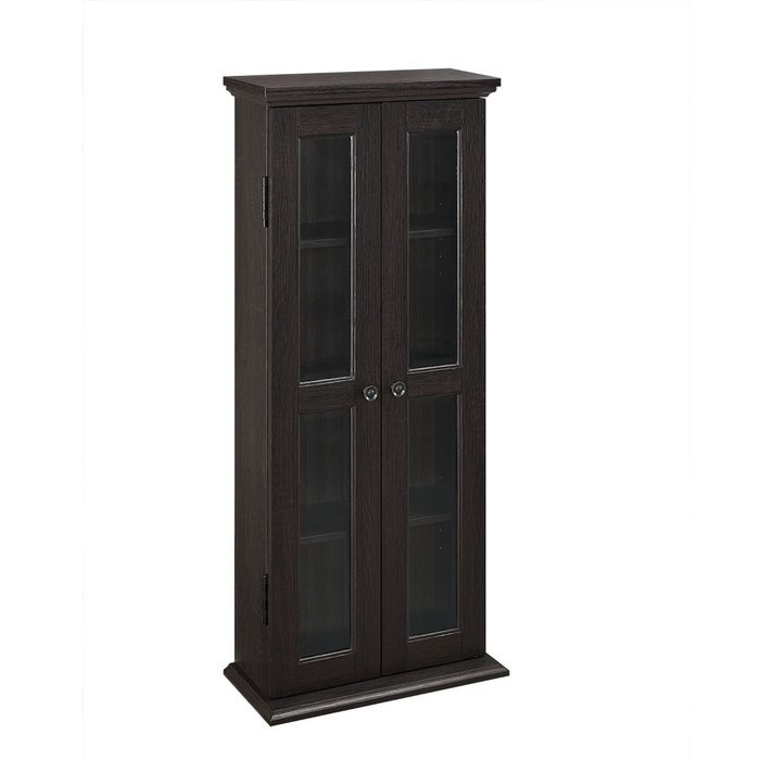 WE Furniture 41" Media Storage Cabinet, Espresso N8