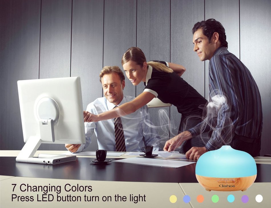 Kshioe&reg; 100ml Aromatherapy Essential Oil Diffuser Portable Ultrasonic Cool Mist Aroma Humidifier with Color LED... N11