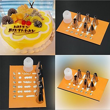 Y&XL&H 6Pcs Stainless Steel Icing Piping Nozzle Tip Cake Sugarcraft Pastry Coupler Perfect For Cake Cupcake Decorating