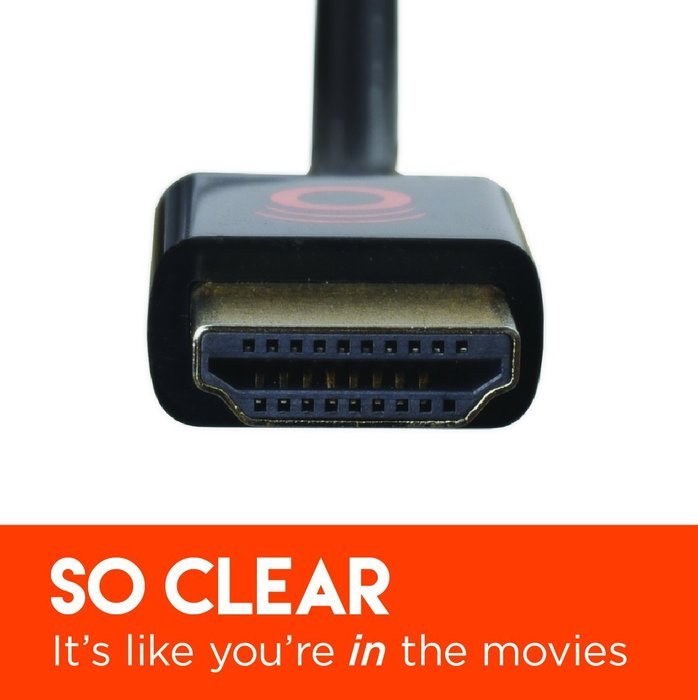 ECHOGEAR 6' Ultra Slim Flexible HDMI Cable - High-Speed Supports Full 1080P, 4K, UltraHD, 3D, Ethernet, and Audio... N2