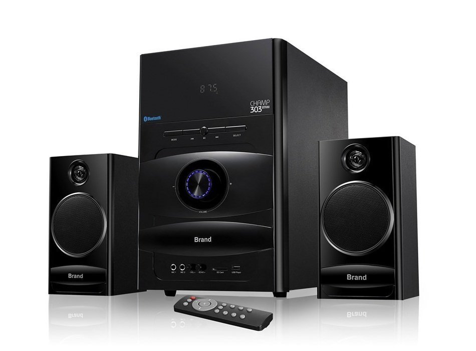 Yunmei JH2 Subwoofer 2.1 Speaker Sound System PC Home Desktop Audio Stereo Bluetooth speaker support SD card with... N2