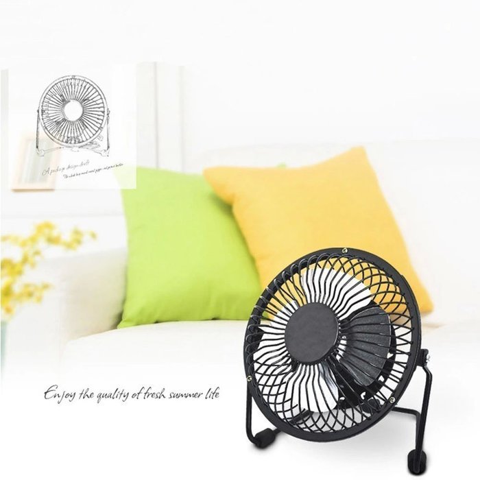 HOTGEE(TM) USB Mini Desk Cooler Fan Quietness Metal Computer Laptop PC Plug Charger Fans with Nail Dust Collector... N8