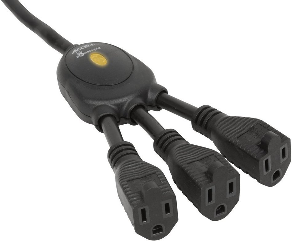 Accell D080B-009K, PowerSquid 5-Outlet Surge Protector with Power Conditioner - 600 Joules, 6-Foot (1.8-Meter)... N5