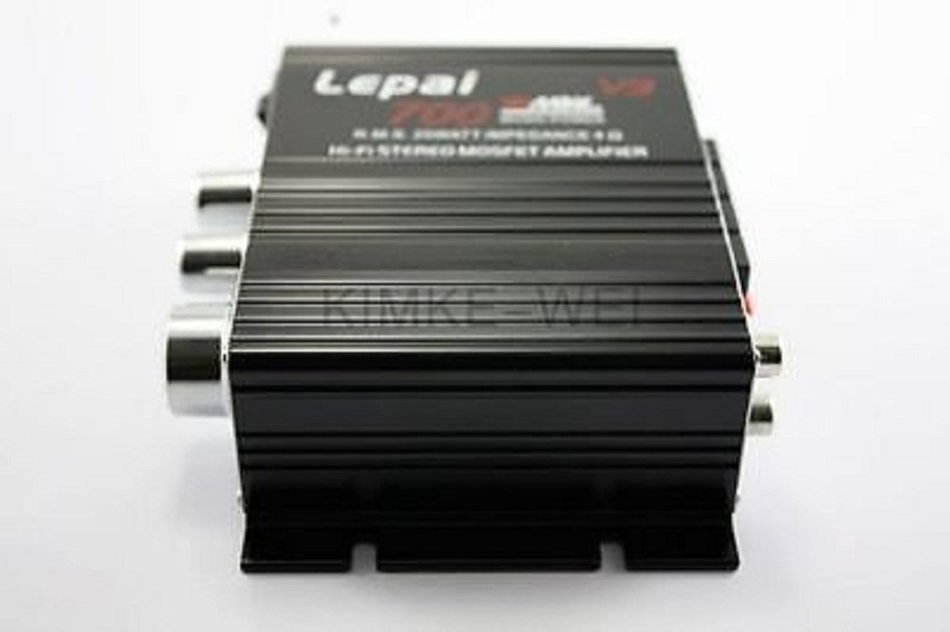 700W 12V Mini Hi-Fi Stereo Digital Amplifier mp3 iPod home + Power + audio cable N3