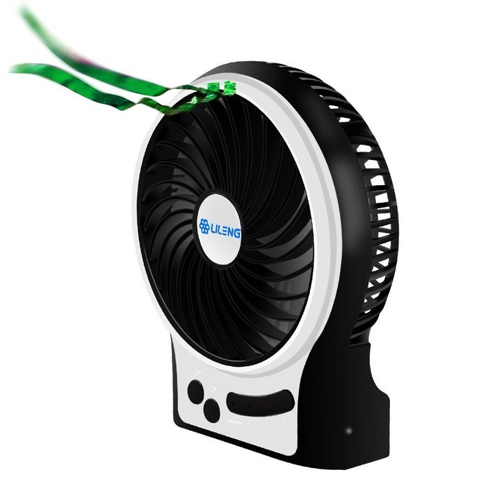 VersionTech Portable Fans Rechargeable Fans Mini USB Fans for Camping Car Office Desktop (3 Speeds, White) N10