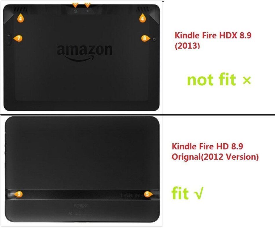 TOPCHANCES Auto Sleep/Wake Function 360 Degree Rotating Smart Case Cover for 8.9 inch Kindle Fire HD(2012 Version... N3