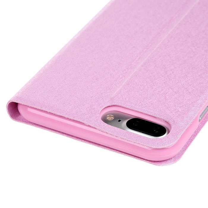 iPhone 7 Plus Case (5.5 inch) - Book Style Flip Stand Silk Pattern Wallet Case Magnetic Smart Closure PU Leather... N2